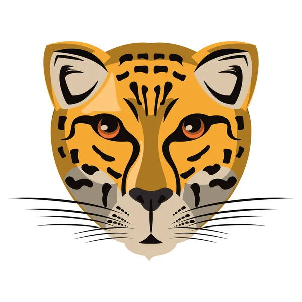Leopard twarz cool szkic — Wektor stockowy