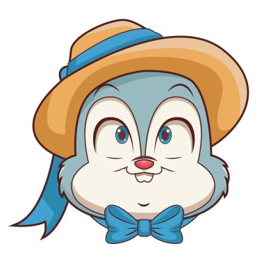 Tavşan karikatür yüz