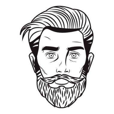 Pop art hispter yüz