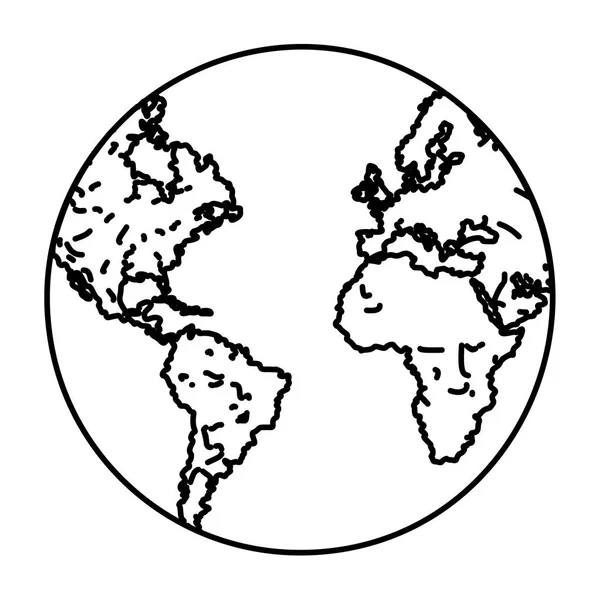 고립 된 지구 세계 — 스톡 벡터