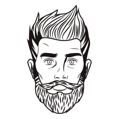 Pop art hispter yüz