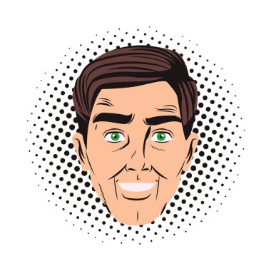 Pop art man yüz