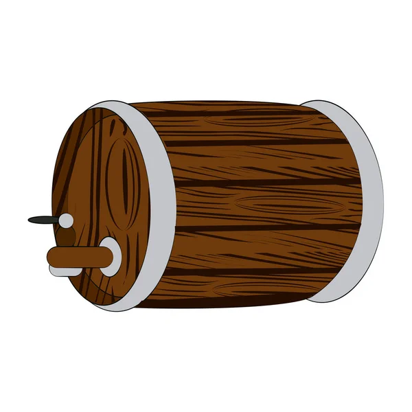 Tonneau de bière en bois — Image vectorielle