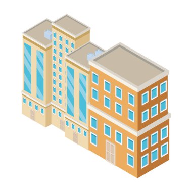 Şirket binaları isometrik