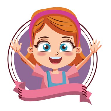 Kız çocuk karikatür