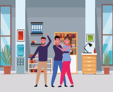 İnsanlar arkadaşlar çizgi