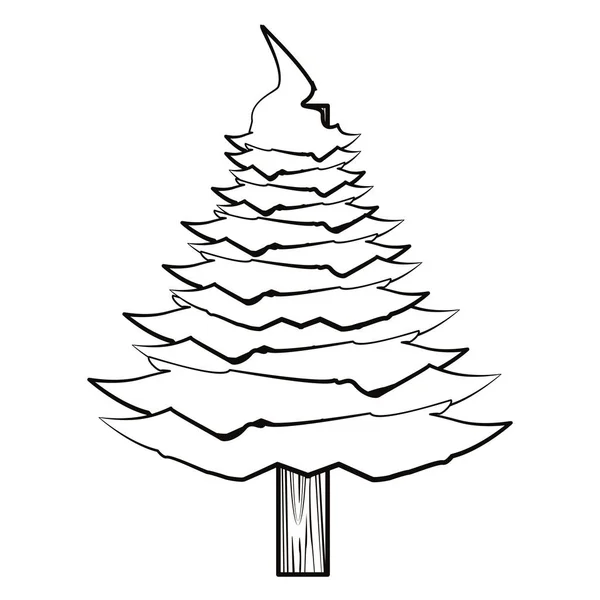 Tannenbaum-Karikatur — Stockvektor