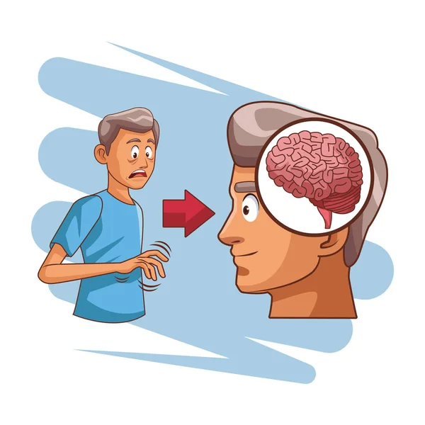 Alzheimer malattia cerebrale — Vettoriale Stock