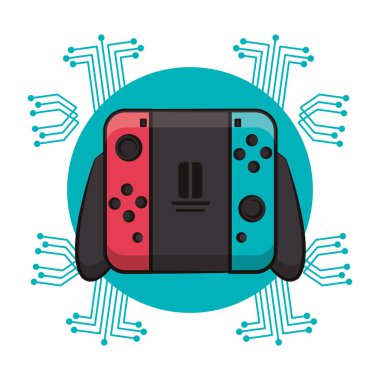 Modern konsol gamepad techno amblemi