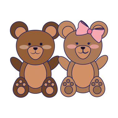 Sevimli hayvanlar çift mavi çizgiler