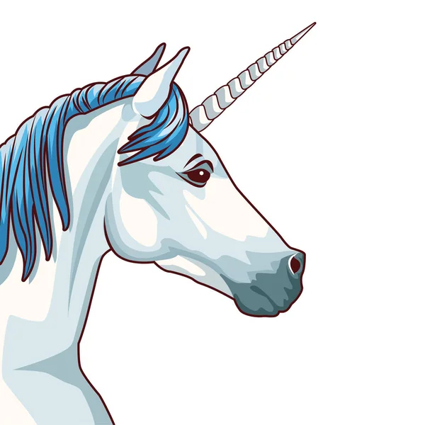 Ikon unicorn terisolasi - Stok Vektor