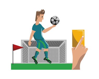 Futbol sporu oyunu karikatürler