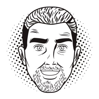 Pop art man yüz