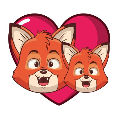 Sevimli tilki karikatür