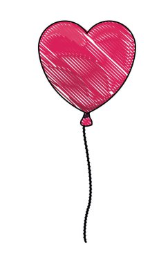 Kalp şeklinde balon karalama