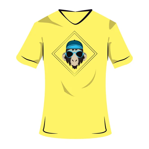 Mono fresco boceto en la camiseta — Vector de stock