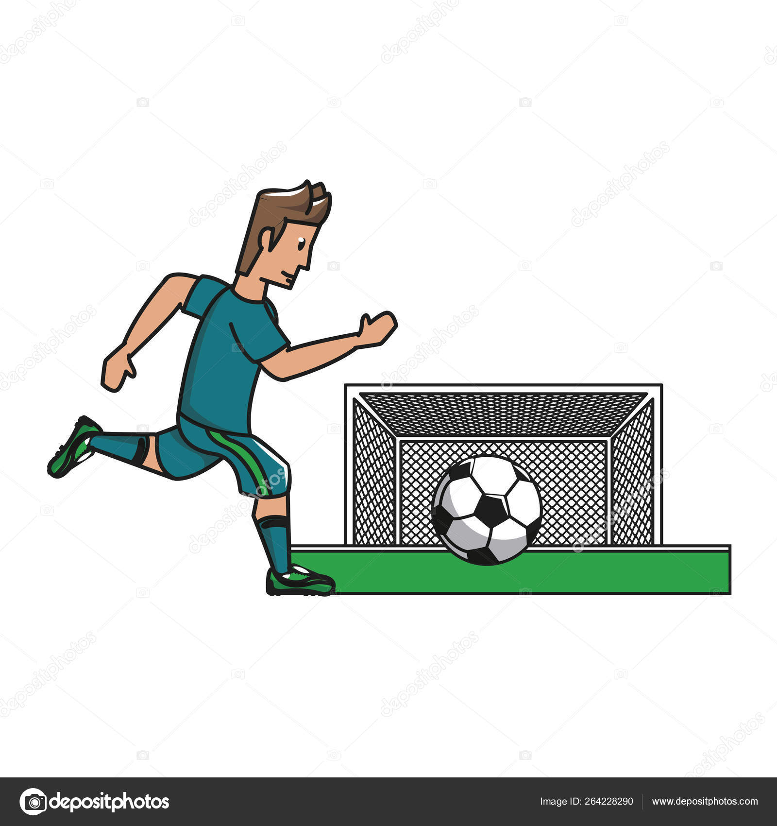 Futebol futebol esporte jogo desenhos animados imagem vetorial de