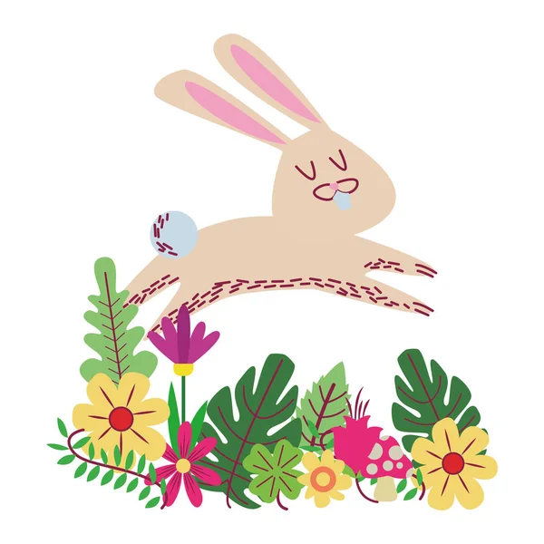 Kaninchen süß Karikatur — Stockvektor