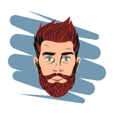 Pop art hispter yüz