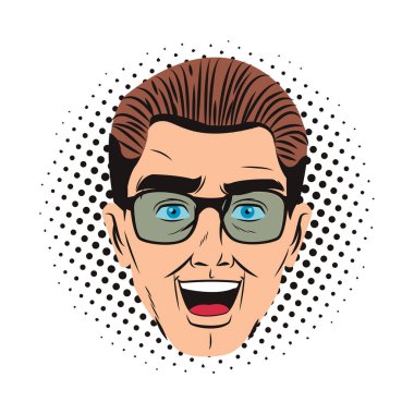 Pop art man yüz