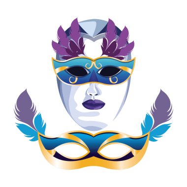 tüyleri ile maskeler