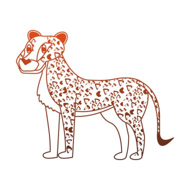 Leopar vahşi hayvan kırmızı çizgiler