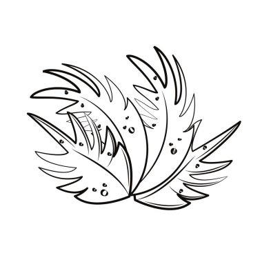 Yapraklar tropikal karikatür