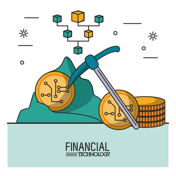 Geld und Finanztechnologie — Stockvektor