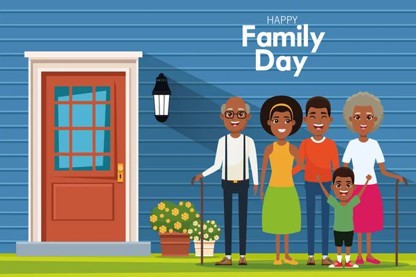 Щасливий день сім'ї — стоковий вектор