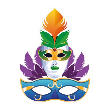 Tüyleriyle maske