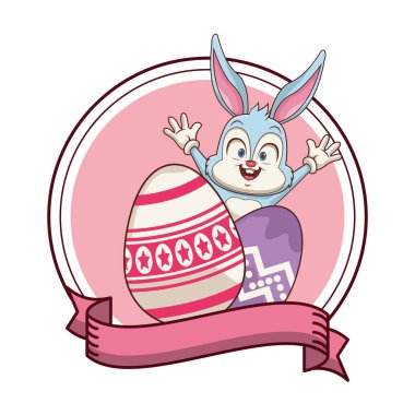 Paskalya yumurtaları ile tavşan