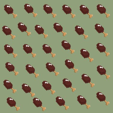 Videogame pikselli tavuk uyluk arka plan