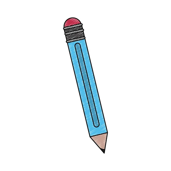 Tahta kalem izole karalama — Stok Vektör