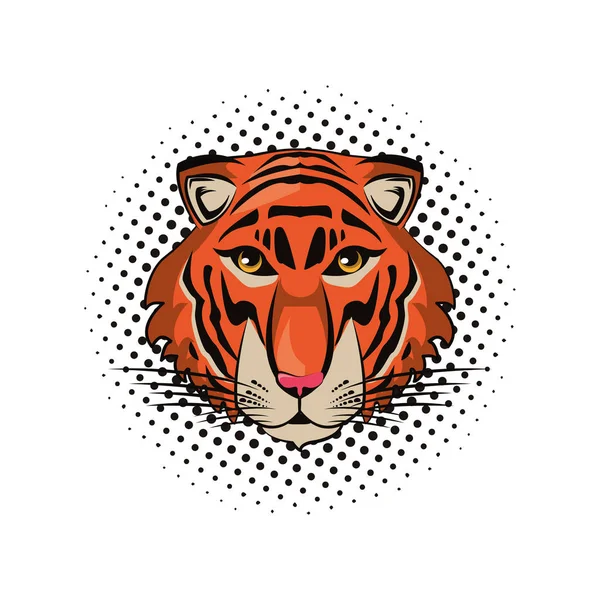 Skvělý nákres Tiger — Stockový vektor