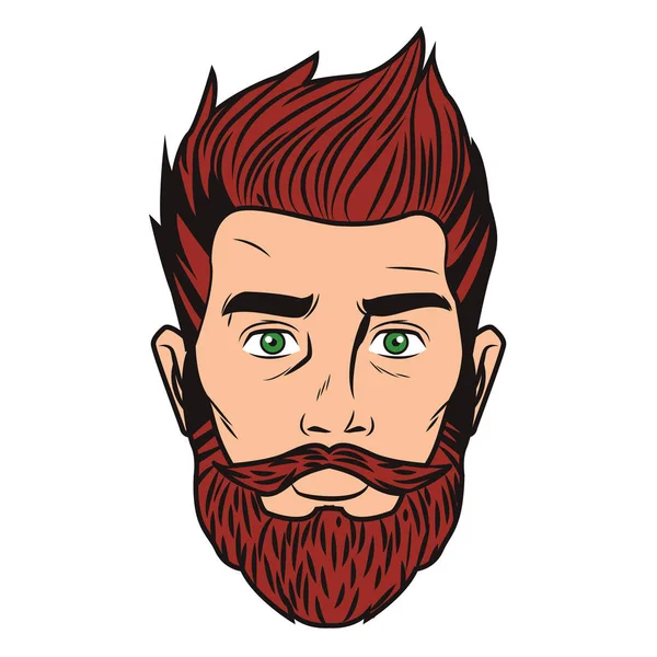 Pop art hipster yüz