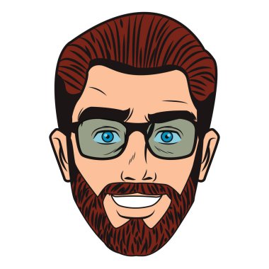 Pop art man yüz