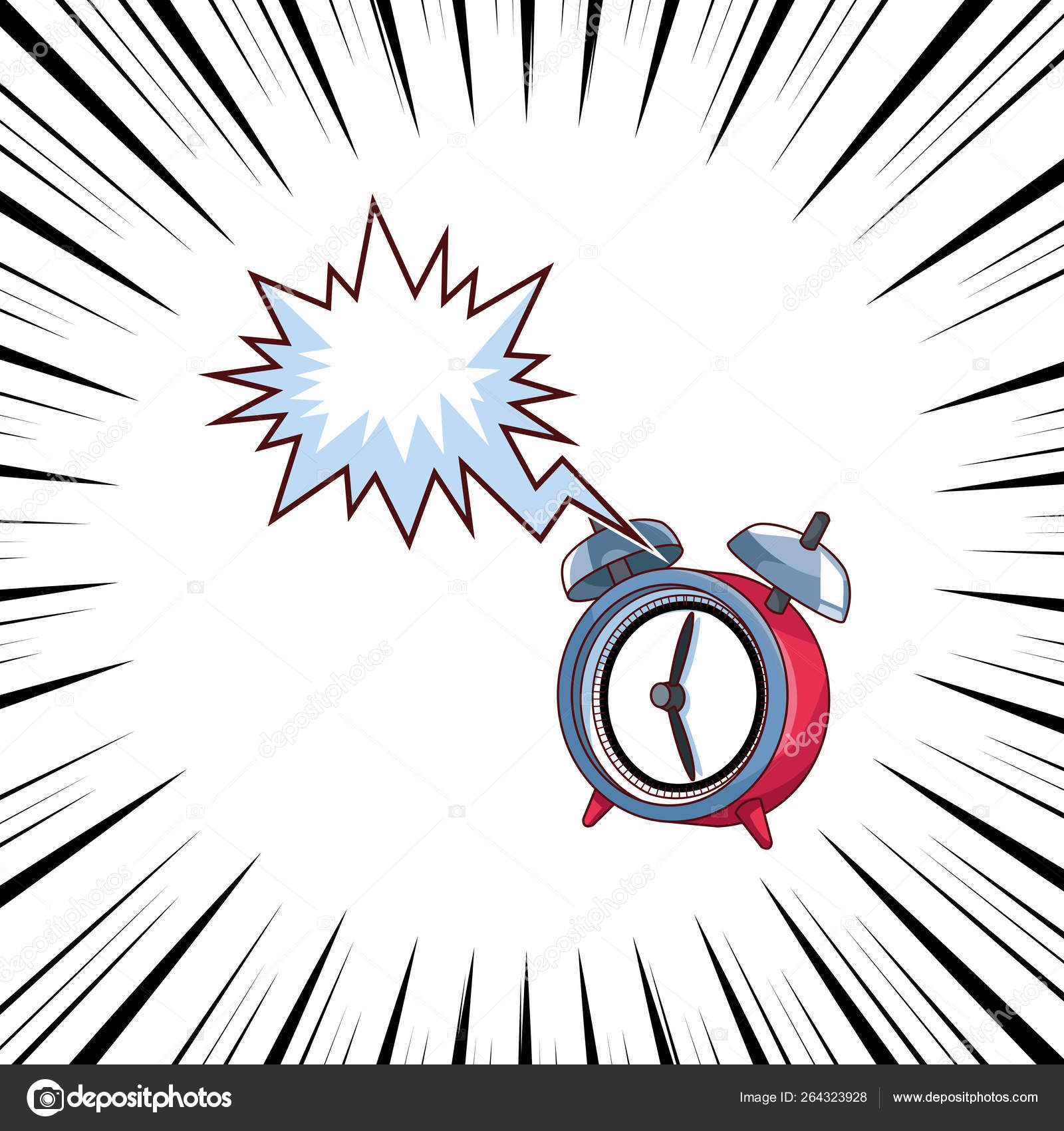 Alarm Clock And Speech Bubble Pop Art Stock Vector C Jemastock