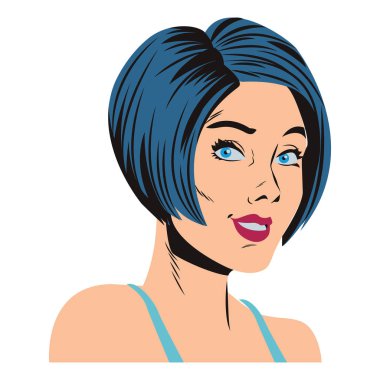 Pop art kadın karikatür