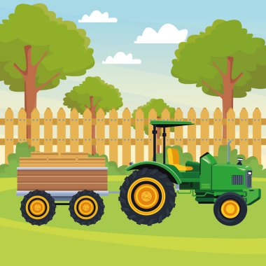 çiftlik kamyon traktör ve römork