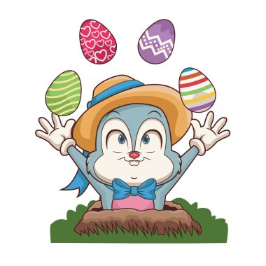 Tavşan joggling eadter yumurta