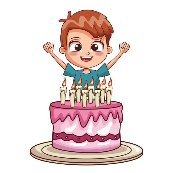 Boy birthday party — Stock Vector