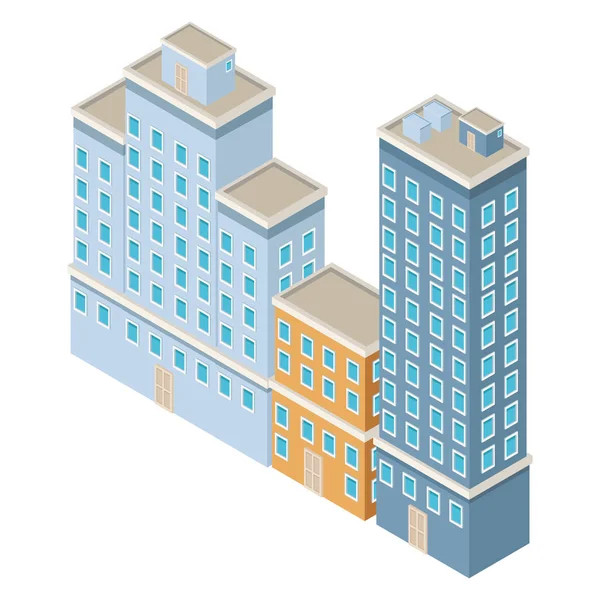 Empresa edificios isométricos — Vector de stock