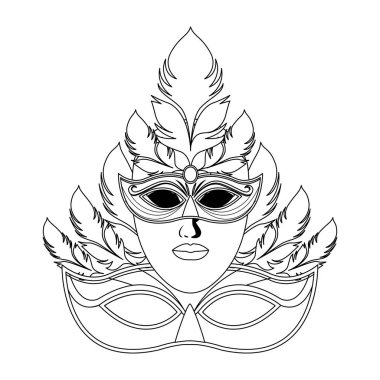 maskeler ve tüyler siyah beyaz