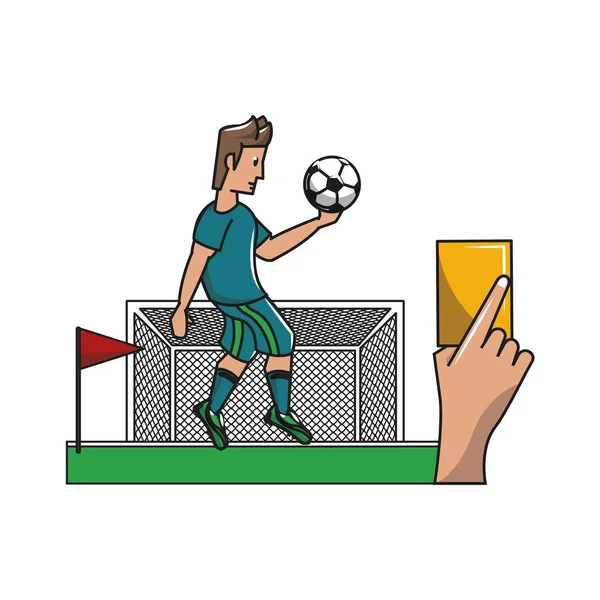 Fußball Sport Spiel Cartoons — Stockvektor