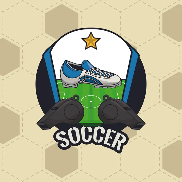 Fútbol deporte juego de cartas — Vector de stock