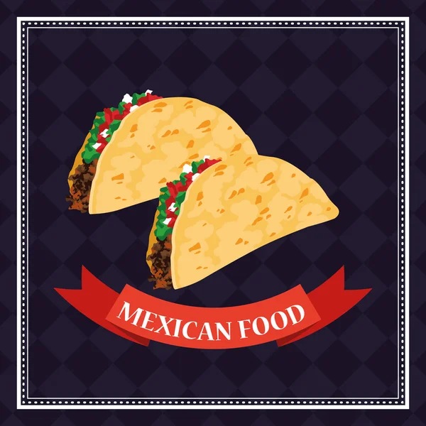 Mexikanische Lebensmittelkarte — Stockvektor