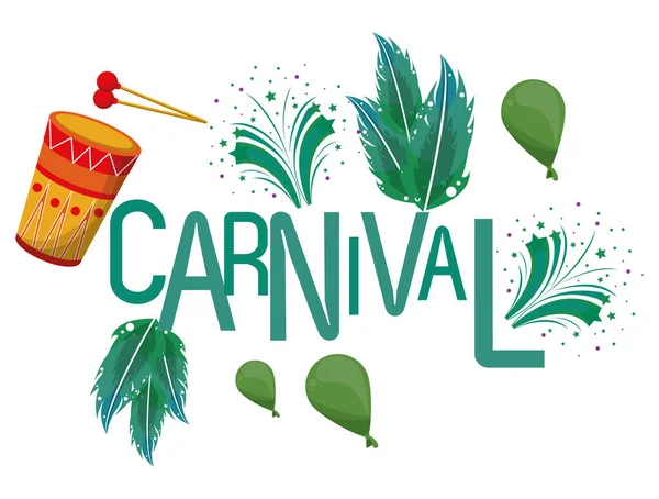 Banner de la tarjeta del festival del carnaval — Vector de stock
