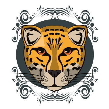 Leopar yüz serin kroki