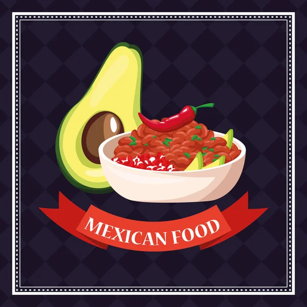 Carte alimentaire mexicaine — Image vectorielle