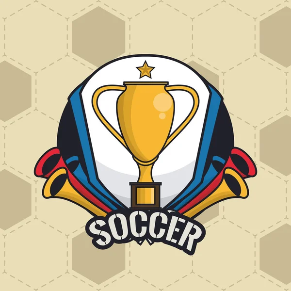 Эмблема футбольного матча — стоковый вектор